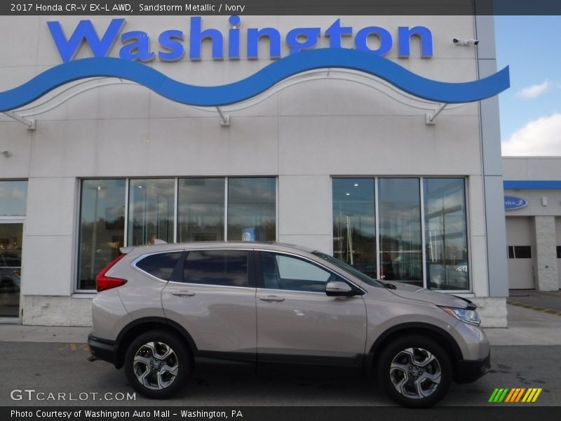 Sandstorm Metallic / Ivory 2017 Honda CR-V EX-L AWD