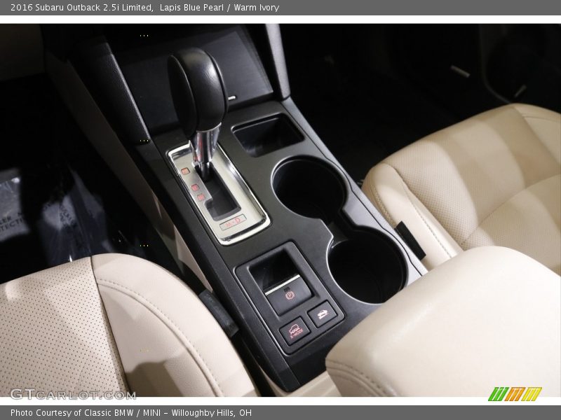  2016 Outback 2.5i Limited Lineartronic CVT Automatic Shifter