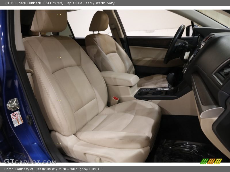 Front Seat of 2016 Outback 2.5i Limited