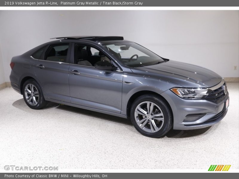 Platinum Gray Metallic / Titan Black/Storm Gray 2019 Volkswagen Jetta R-Line