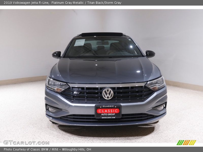 Platinum Gray Metallic / Titan Black/Storm Gray 2019 Volkswagen Jetta R-Line