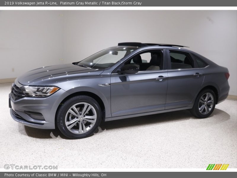 Platinum Gray Metallic / Titan Black/Storm Gray 2019 Volkswagen Jetta R-Line
