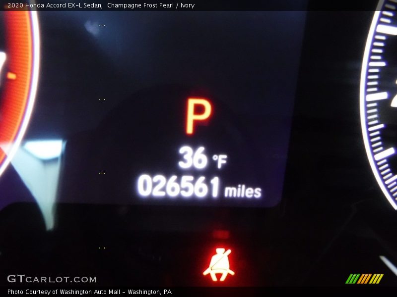 Champagne Frost Pearl / Ivory 2020 Honda Accord EX-L Sedan
