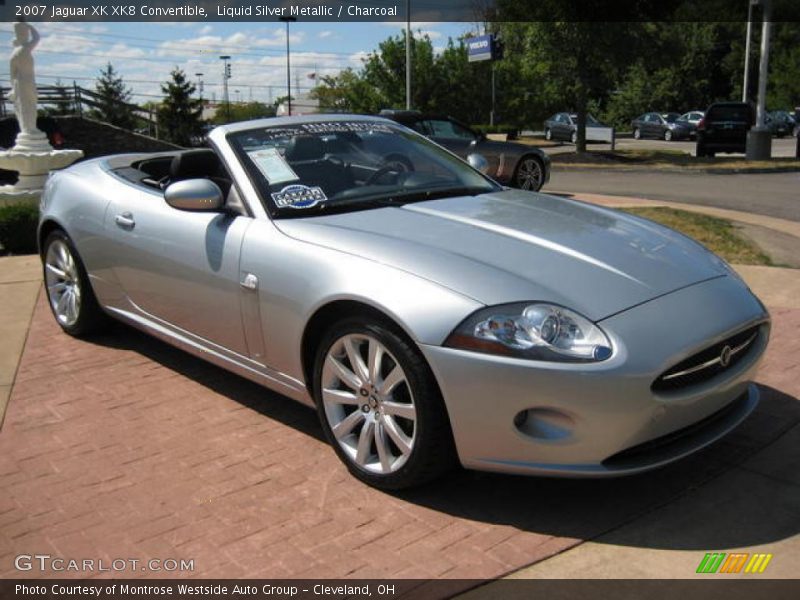 Liquid Silver Metallic / Charcoal 2007 Jaguar XK XK8 Convertible