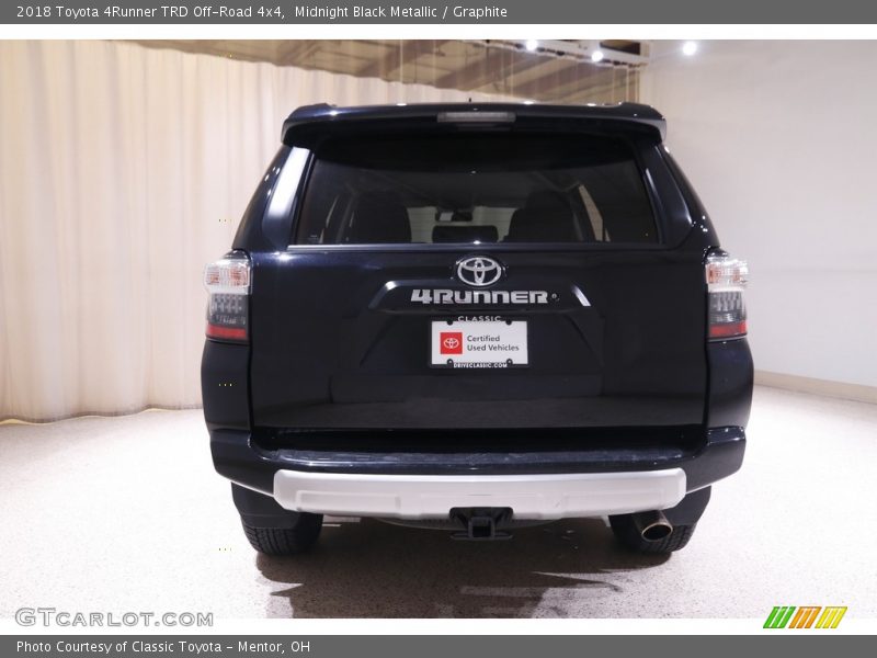 Midnight Black Metallic / Graphite 2018 Toyota 4Runner TRD Off-Road 4x4