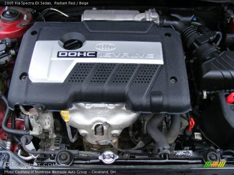 Radiant Red / Beige 2005 Kia Spectra EX Sedan