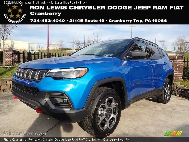 Laser Blue Pearl / Black 2022 Jeep Compass Trailhawk 4x4