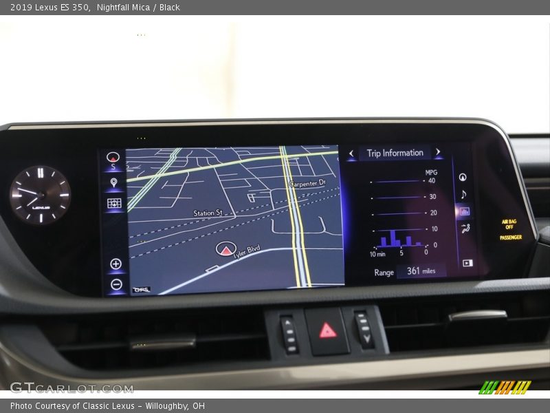 Nightfall Mica / Black 2019 Lexus ES 350