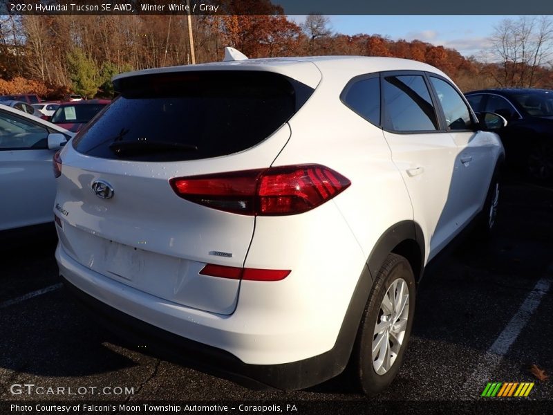 Winter White / Gray 2020 Hyundai Tucson SE AWD