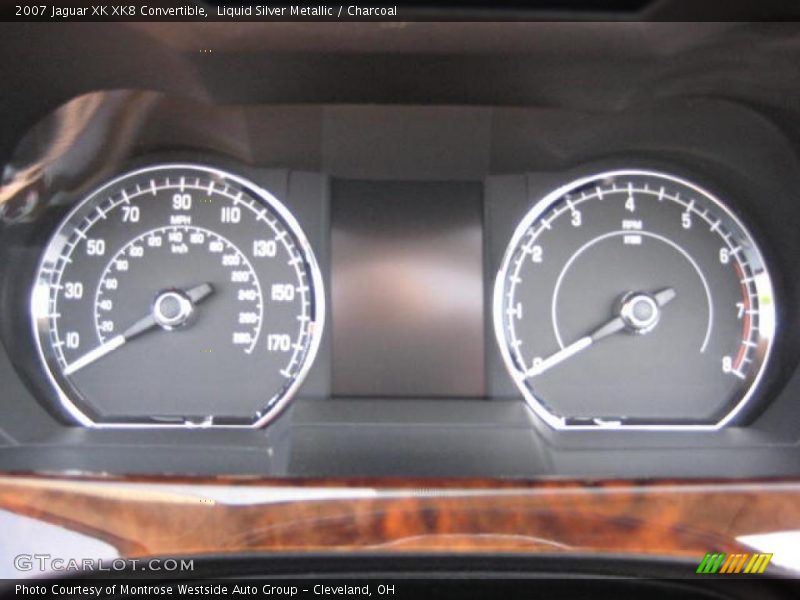Liquid Silver Metallic / Charcoal 2007 Jaguar XK XK8 Convertible