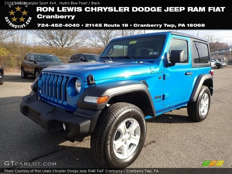 Hydro Blue Pearl / Black 2021 Jeep Wrangler Sport 4x4