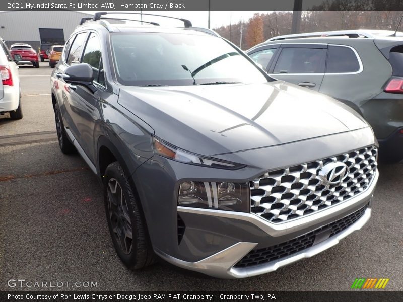 Hampton Gray / Black 2021 Hyundai Santa Fe Limited AWD