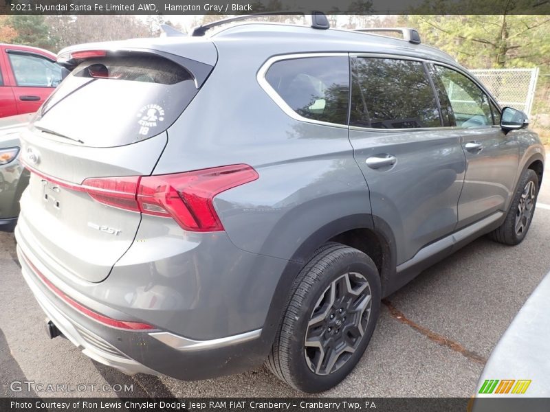 Hampton Gray / Black 2021 Hyundai Santa Fe Limited AWD