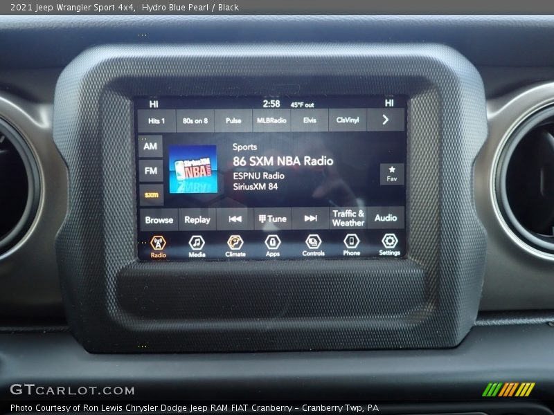 Hydro Blue Pearl / Black 2021 Jeep Wrangler Sport 4x4