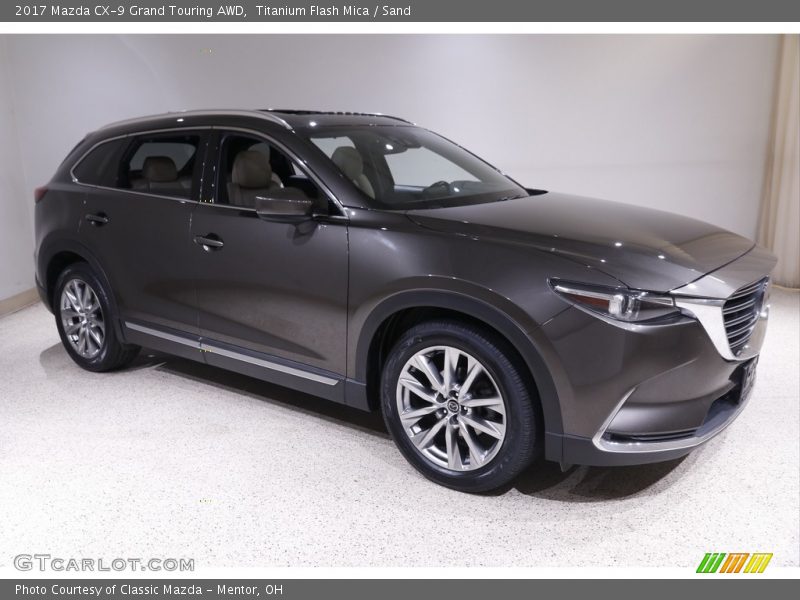 Titanium Flash Mica / Sand 2017 Mazda CX-9 Grand Touring AWD