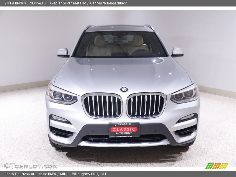Glacier Silver Metallic / Canberra Beige/Black 2019 BMW X3 xDrive30i