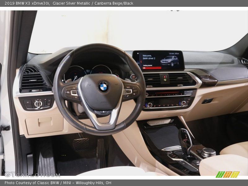 Glacier Silver Metallic / Canberra Beige/Black 2019 BMW X3 xDrive30i