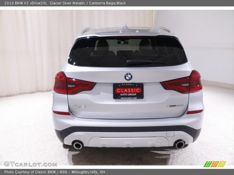 Glacier Silver Metallic / Canberra Beige/Black 2019 BMW X3 xDrive30i