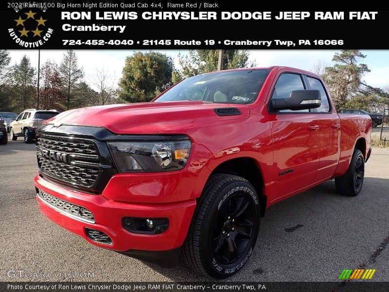 Flame Red / Black 2022 Ram 1500 Big Horn Night Edition Quad Cab 4x4