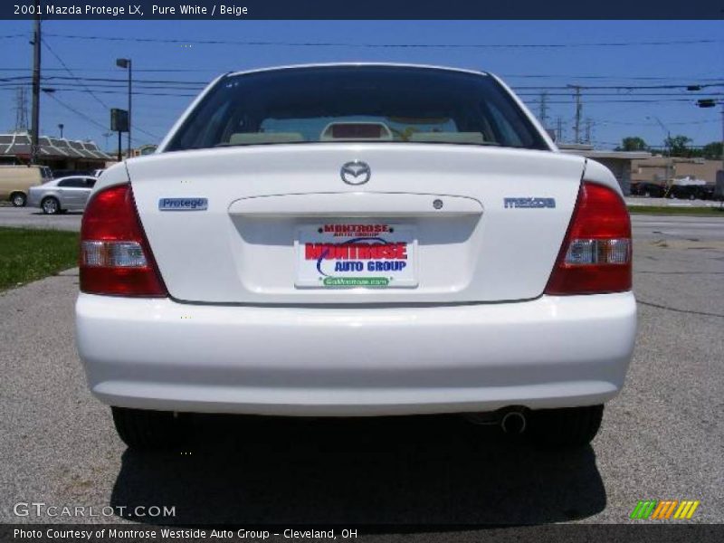 Pure White / Beige 2001 Mazda Protege LX