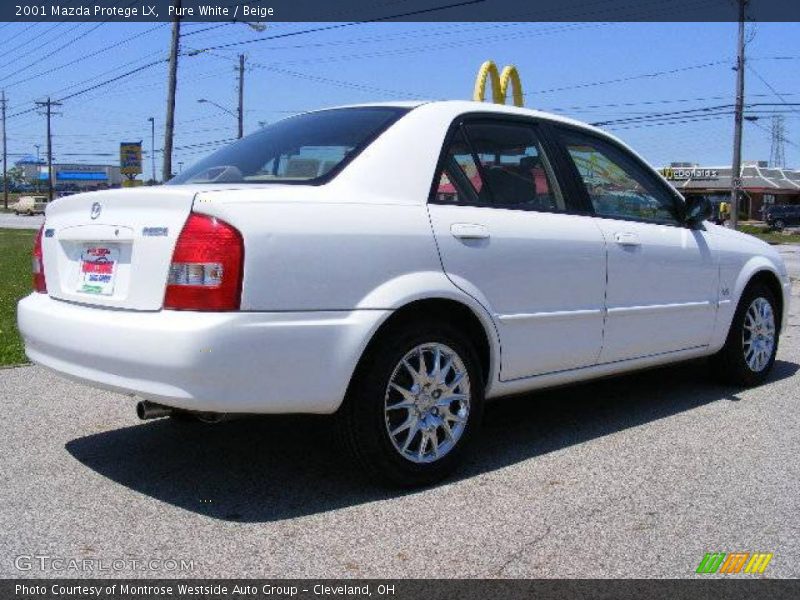 Pure White / Beige 2001 Mazda Protege LX
