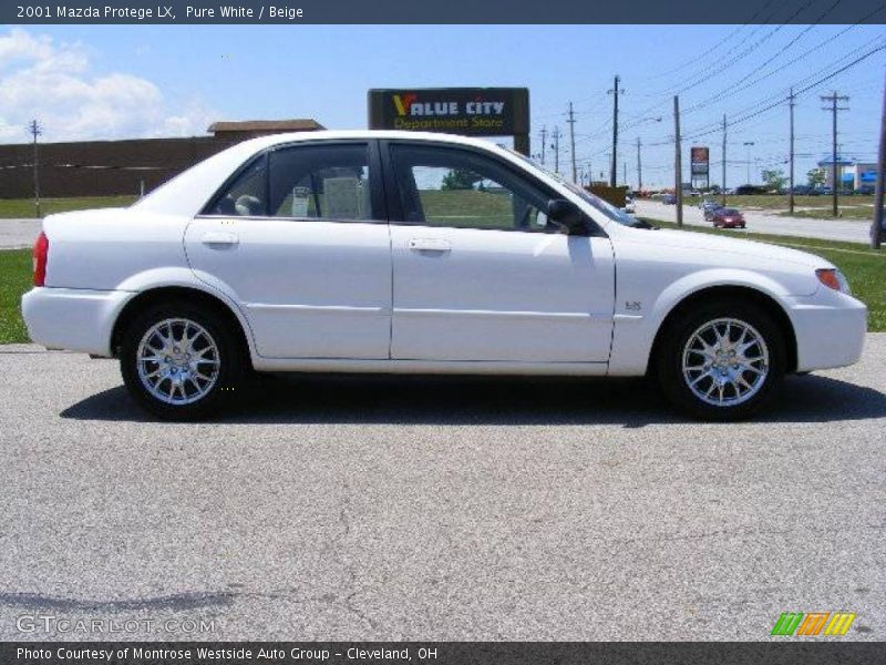 Pure White / Beige 2001 Mazda Protege LX