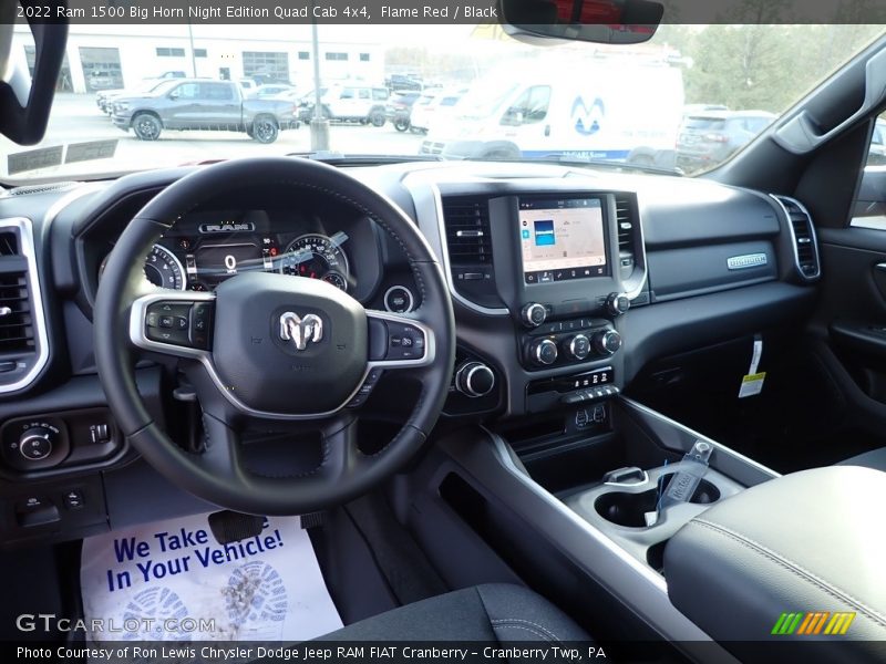 Dashboard of 2022 1500 Big Horn Night Edition Quad Cab 4x4