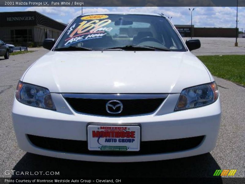 Pure White / Beige 2001 Mazda Protege LX