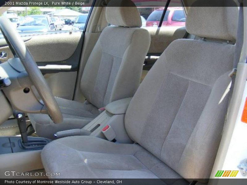 Pure White / Beige 2001 Mazda Protege LX
