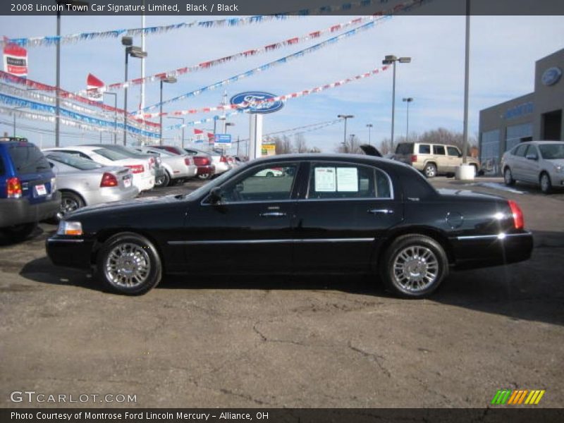 Black / Black 2008 Lincoln Town Car Signature Limited