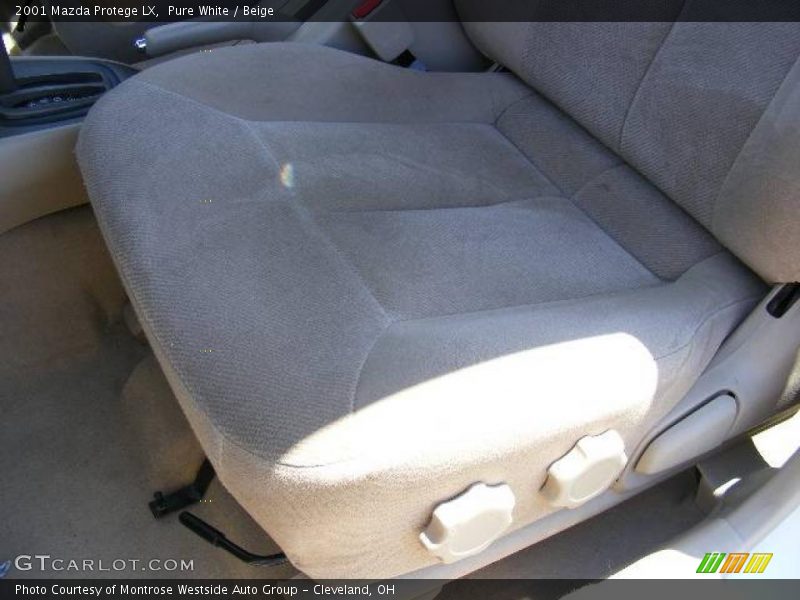 Pure White / Beige 2001 Mazda Protege LX