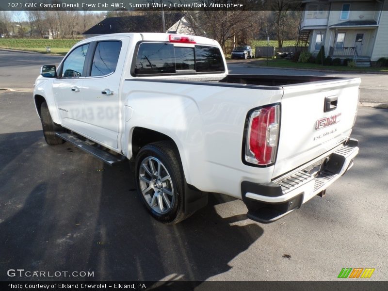 Summit White / Cocoa/Dark Atmosphere 2021 GMC Canyon Denali Crew Cab 4WD