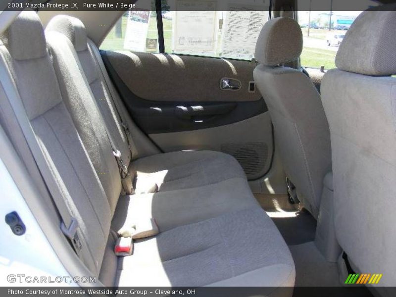 Pure White / Beige 2001 Mazda Protege LX