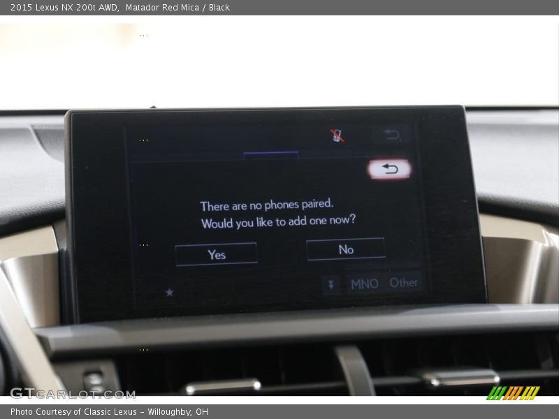 Matador Red Mica / Black 2015 Lexus NX 200t AWD