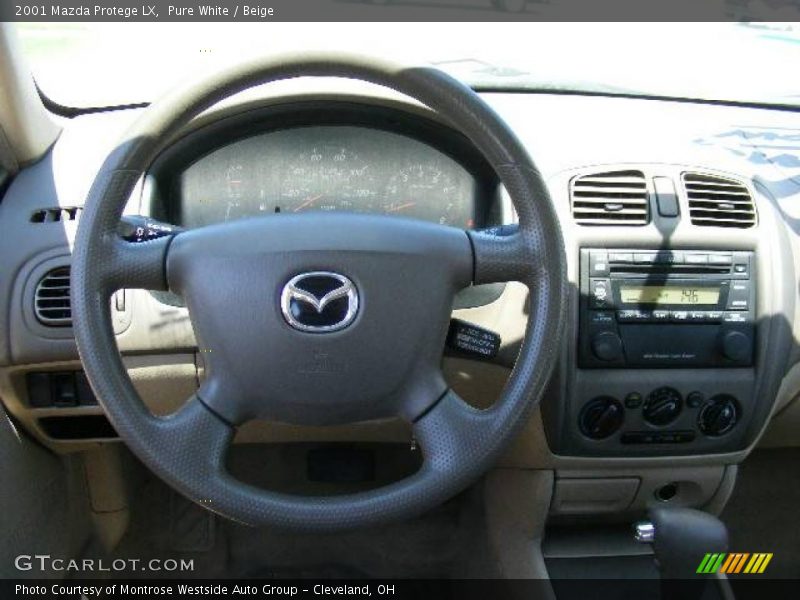 Pure White / Beige 2001 Mazda Protege LX
