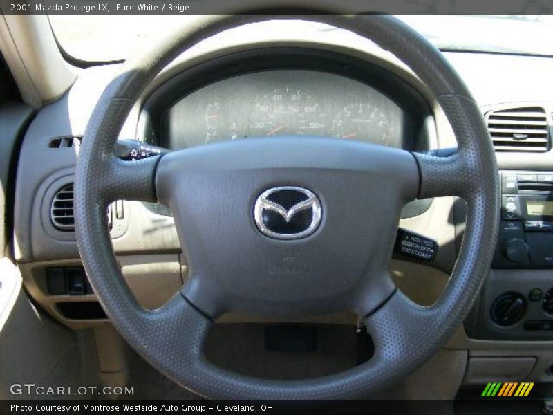 Pure White / Beige 2001 Mazda Protege LX