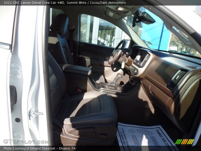 Summit White / Cocoa/Dark Atmosphere 2021 GMC Canyon Denali Crew Cab 4WD