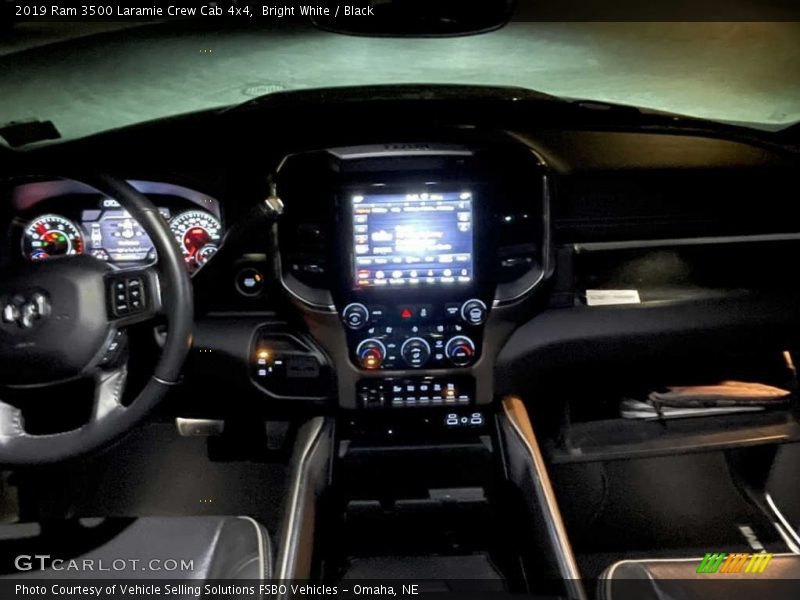 Bright White / Black 2019 Ram 3500 Laramie Crew Cab 4x4
