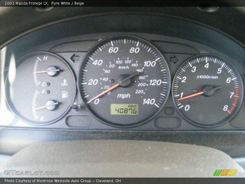 Pure White / Beige 2001 Mazda Protege LX