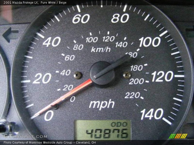 Pure White / Beige 2001 Mazda Protege LX