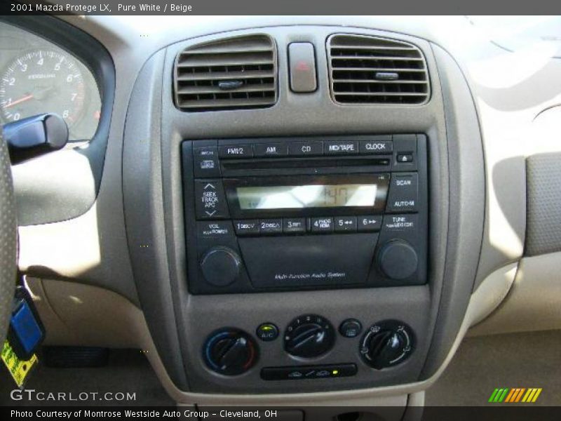 Pure White / Beige 2001 Mazda Protege LX