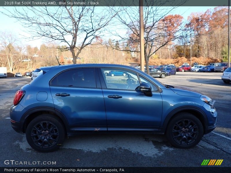 Blue Sky Metallic / Black 2018 Fiat 500X Trekking AWD