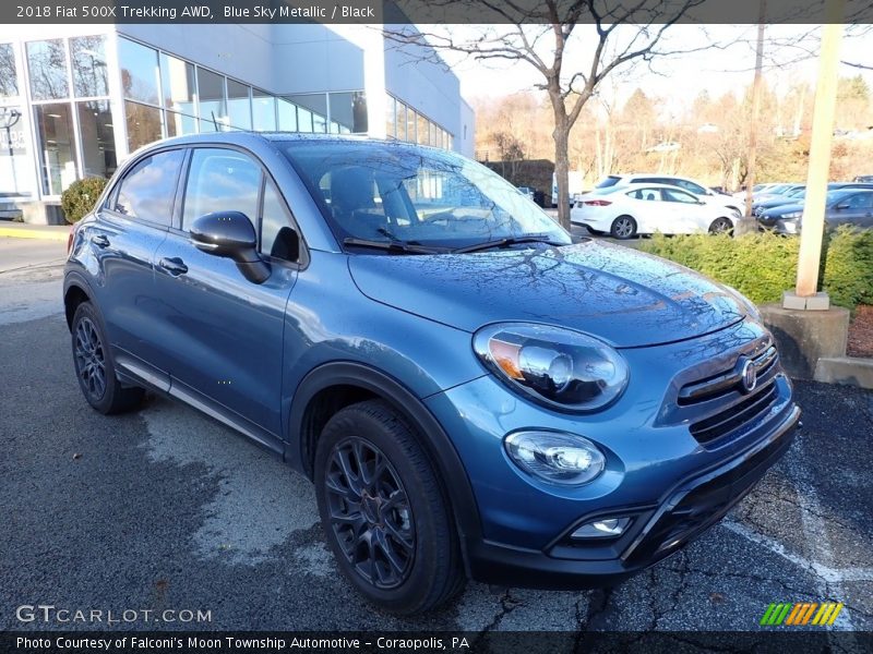 Blue Sky Metallic / Black 2018 Fiat 500X Trekking AWD