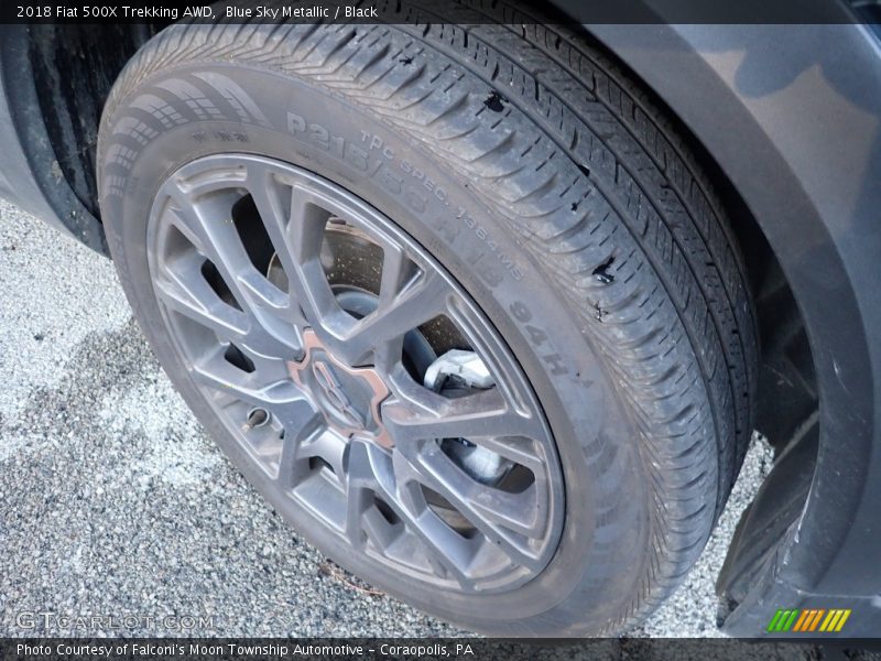 Blue Sky Metallic / Black 2018 Fiat 500X Trekking AWD