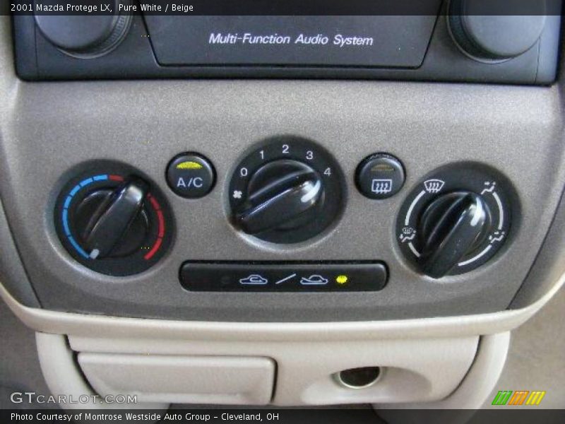 Pure White / Beige 2001 Mazda Protege LX