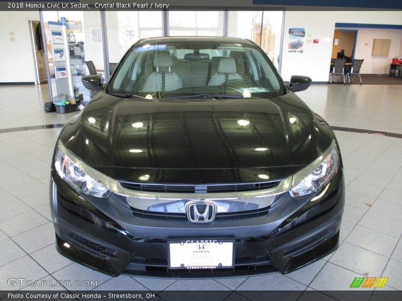 Crystal Black Pearl / Ivory 2018 Honda Civic LX Sedan