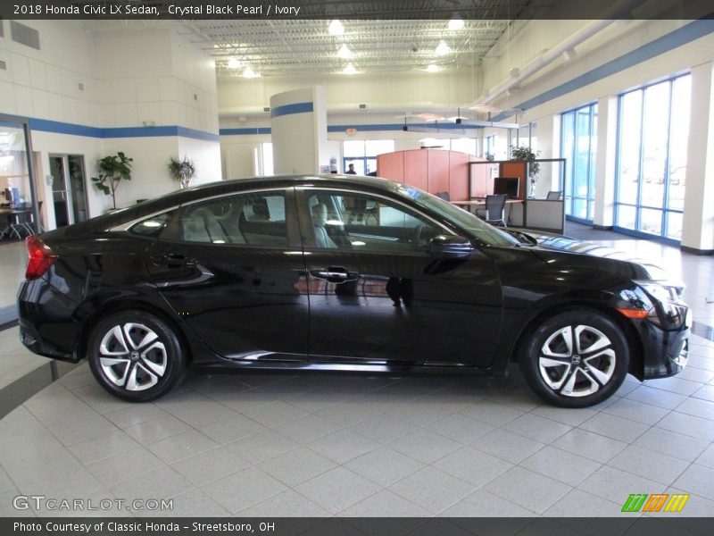 Crystal Black Pearl / Ivory 2018 Honda Civic LX Sedan
