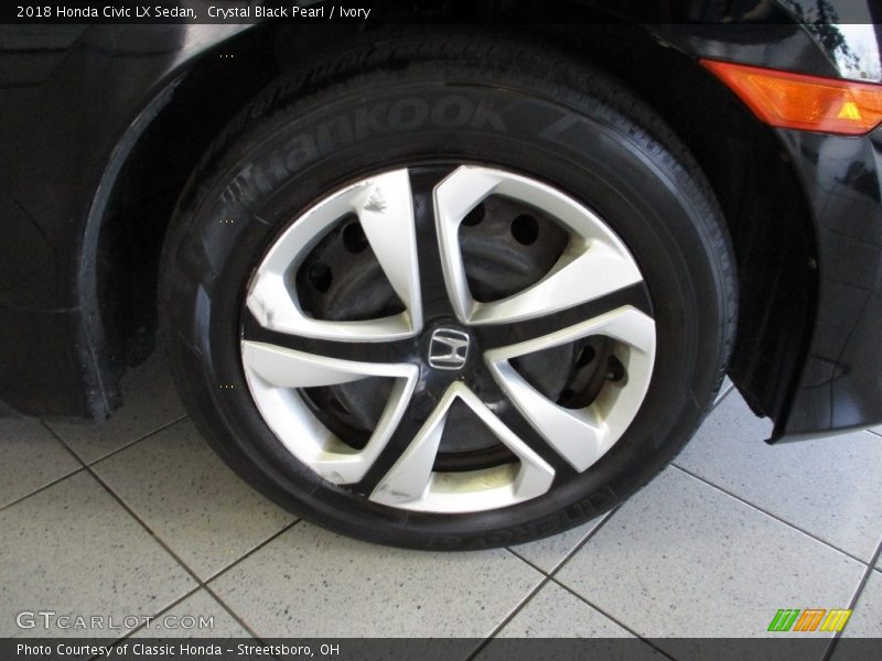 Crystal Black Pearl / Ivory 2018 Honda Civic LX Sedan