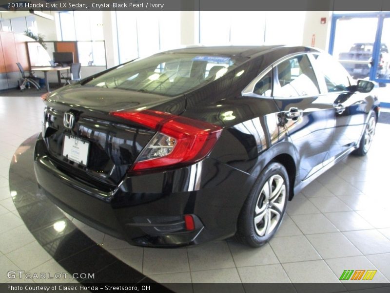 Crystal Black Pearl / Ivory 2018 Honda Civic LX Sedan