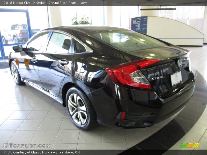 Crystal Black Pearl / Ivory 2018 Honda Civic LX Sedan